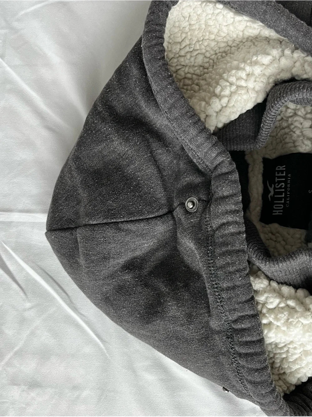 Hollister Dark Gray Hooded Military-Style Field Jacket